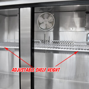 Powerful bench freezer with 340L capacity, integrated benchtop, fan-forced cooling and low energy usage
