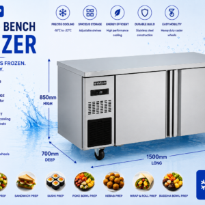 2 Door Under Bench Freezer 370L (WC1578)