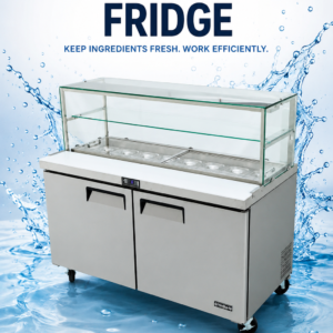 2 Door Glass Salad Prep Fridge 510L (SS51G) - Image 4