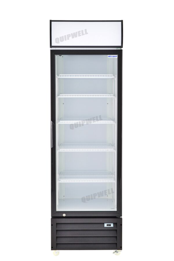 G40A-3 Edit 1-door commercial upright display fridge with glass doors and LED lighting