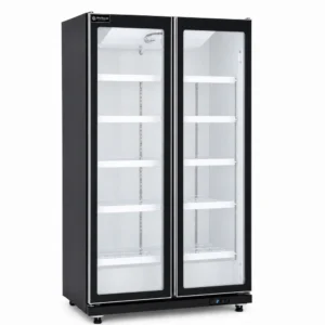 2 door commercial display fridge for drinks and food