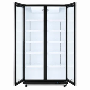 Commercial upright display fridge with LED lighting