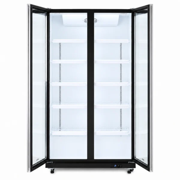Commercial upright display fridge with LED lighting