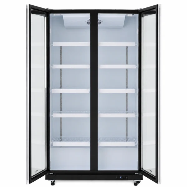 2 door commercial display fridge for drinks and food