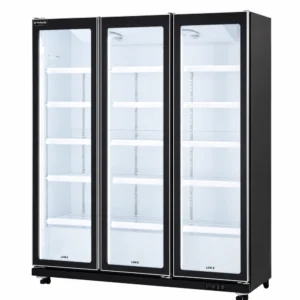 Commercial upright display fridge with LED lighting