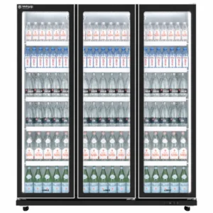 3 door commercial display fridge for drinks and food