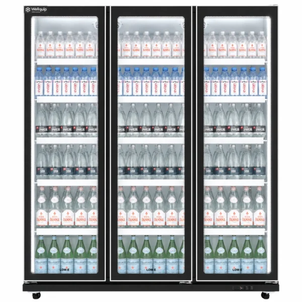 3 door commercial display fridge for drinks and food