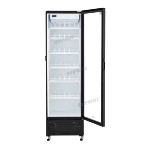 1 door commercial upright display fridge with glass doors and LED lighting