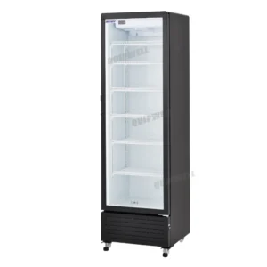 1 door commercial upright display fridge with glass doors and LED lighting