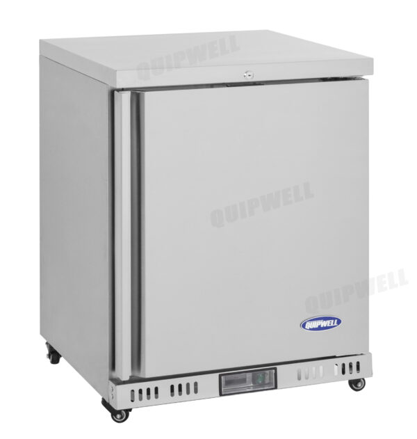 1-door under bench fridge with double glazed glass doors, LED lighting and 7 Star GEMS rating