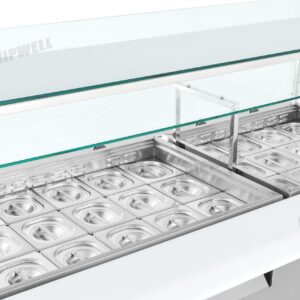 MS64G 3 Door Glass Mega Salad Prep Fridge 640L 30×GN1/6 - Image 6