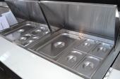 commercial mega salad prep fridge for pizzerias, cafés, and restaurants
