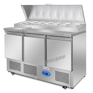 3 Door Saladette Prep Fridge 380L (S30T) - Image 1
