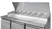commercial saladette prep fridge for pizzerias, cafés, and restaurants