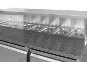 commercial saladette prep fridge for pizzerias, cafés, and restaurants