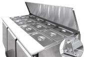 commercial saladette prep fridge for pizzerias, cafés, and restaurants