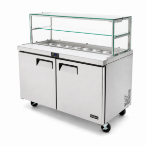 2 Door Glass Salad Prep Fridge 510L (SS51G) - Image 4