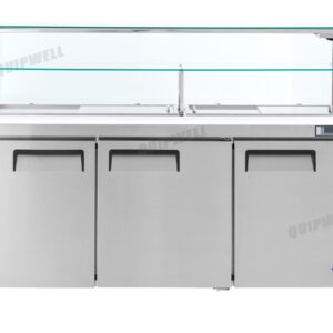 SS54G 3 Door Glass Salad Prep Fridge 540L 18×GN1/6 - Image 8