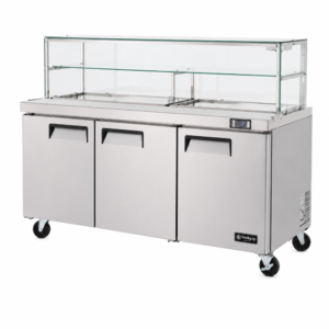 3 Door Glass Salad Prep Fridge 540L (SS54G) - Image 4