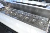 commercial salad prep fridge for pizzerias, cafés, and restaurants