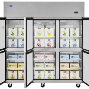 TBSA15 6 Split Door Upright Storage Fridge 1400L - Image 4
