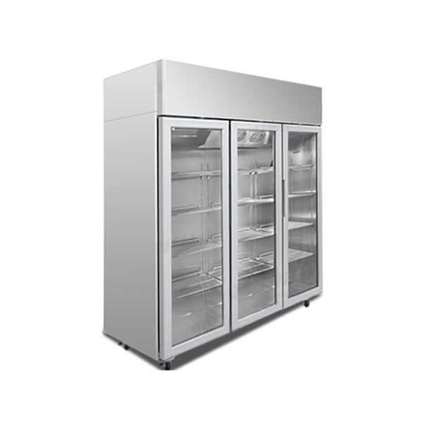 TGA15.jpg 3-door commercial upright display fridge with Low-E glass and LED lighting