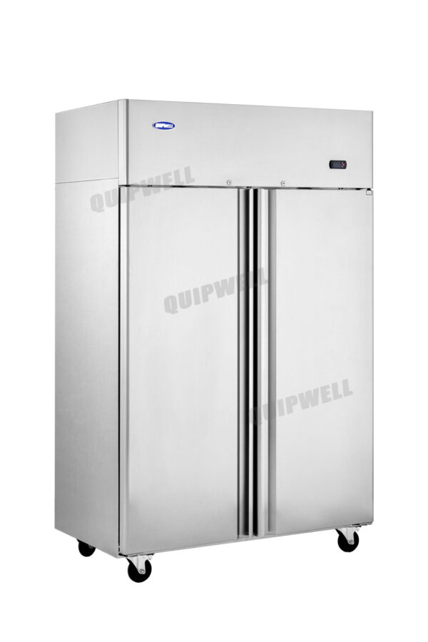 TSC10-1A 2-door commercial upright storage fridge with stainless steel doors and low running costs