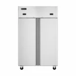 Combined upright fridge & freezer with 850L capacity, fan-forced cooling and all-in-one storage