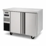 Commercial under bench freezer with stainless steel worktop