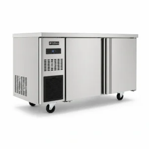 Stainless steel under bench freezer for compact kitchens