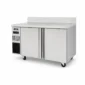 Commercial freezer with integrated worktop and splashback