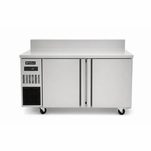 370L commercial kitchen freezer with splashback worktop