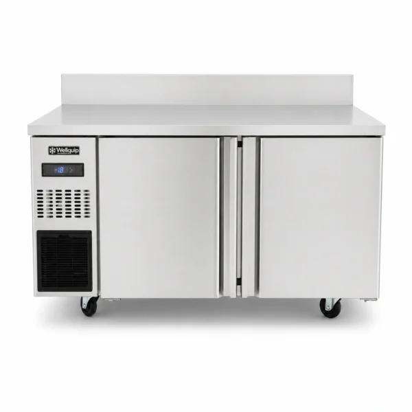 370L commercial kitchen freezer with splashback worktop