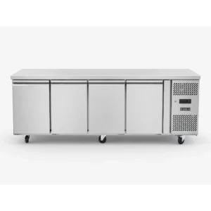 4 door commercial under bench freezer with stainless steel doors and low running costs