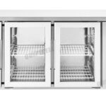 3-door commercial under bench fridge with double glazed glass doors and low running costs