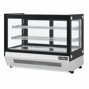 Countertop square glass cake display fridge for cafés and bakeries