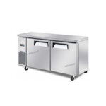 2-door commercial under bench freezer with stainless steel doors and low running costs