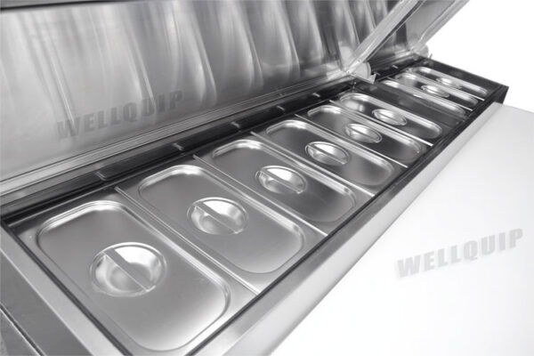 commercial pizza prep fridge for pizzerias, cafés, and restaurants