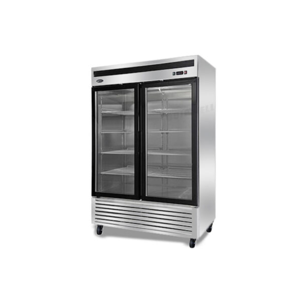 glass-door-1.jpg 2-door commercial upright display freezer with triple-glazed glass doors and LED lighting