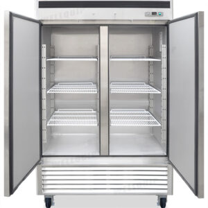 Powerful upright storage fridge with 1335L capacity, fan-forced cooling and low energy usage