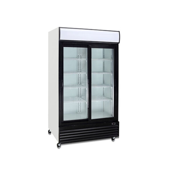 p8.jpg 2-door commercial upright display fridge with sliding glass doors and LED lighting