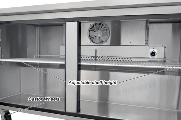 commercial pizza prep fridge for pizzerias, cafés, and restaurants