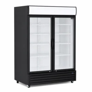1360L 2 Door Upright Display Fridge (LG14HB) - Hinged
