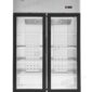 2-door commercial upright display fridge with Low-E glass and LED lighting