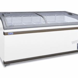 KC700 Glass Display Chest Freezer 700L (Grey Frame) - Image 1