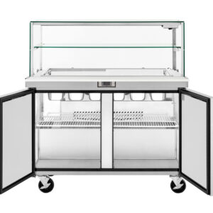 2 Door Glass Mega Salad Prep Fridge 420L (MS42G) - Image 3