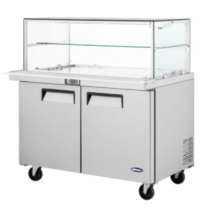 2 Door Glass Mega Salad Prep Fridge 420L (MS42G) - Image 4