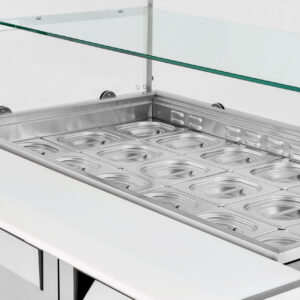 2 Door Glass Mega Salad Prep Fridge 420L (MS42G) - Image 5