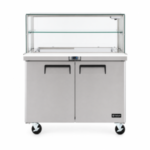 2 Door Glass Mega Salad Prep Fridge 420L (MS42G) - Image 3
