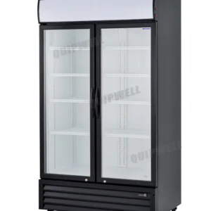 2 door upright glass display fridge Wellquip LG10HB model
